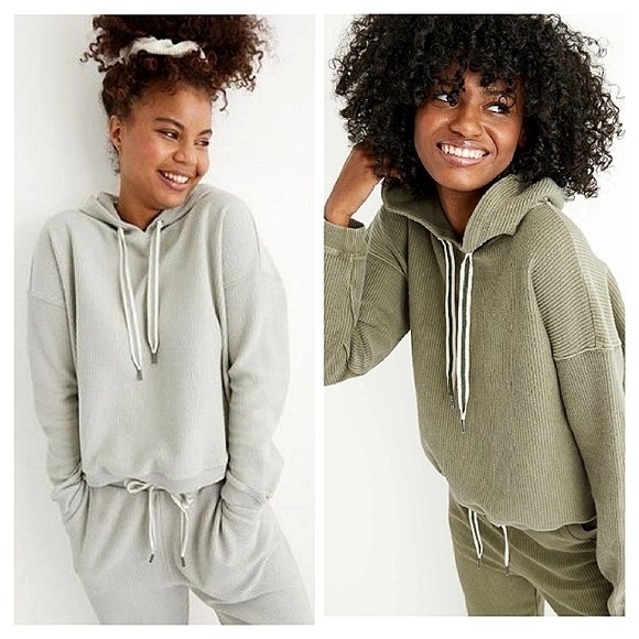 New Love Corded Hoodie | Aerie - Picture 1 of 5